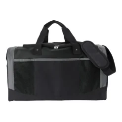 Gift Campaign Borsone sportivo a tre colori in poliestere 600D con tasche a rete> Borse Da Palestra