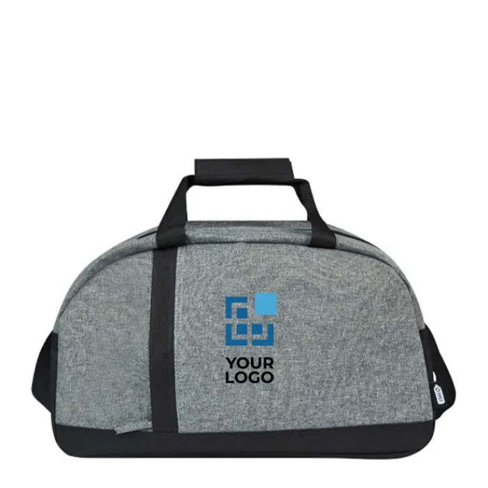 Gift Campaign Borsone sportivo con logo bicolore in poliestere riciclato DuoTone> Gadget Ecologici|Gadget Palestra