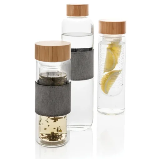 Gift Campaign Bottiglia di vetro borosilicato personalizzabile 750ml Crystal Sleeve> Borracce In Vetro
