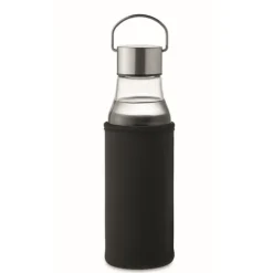 Gift Campaign Bottiglia di vetro con custodia e tappo antifuga in acciaio inox> Borracce In Vetro