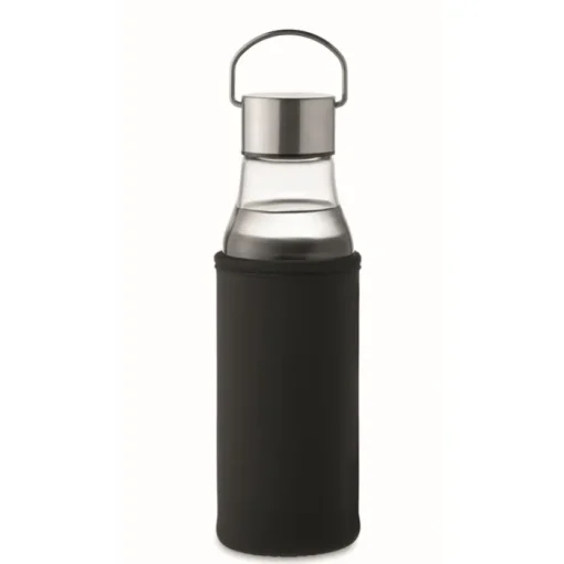 Gift Campaign Bottiglia di vetro con custodia e tappo antifuga in acciaio inox> Borracce In Vetro