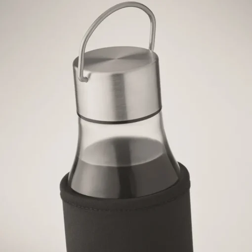 Gift Campaign Bottiglia di vetro con custodia e tappo antifuga in acciaio inox> Borracce In Vetro