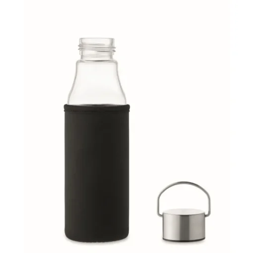 Gift Campaign Bottiglia di vetro con custodia e tappo antifuga in acciaio inox> Borracce In Vetro