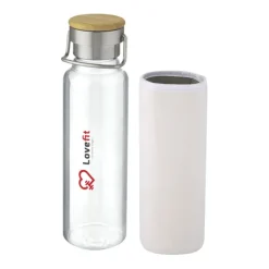 Gift Campaign Bottiglia in vetro borosilicato con custodia 660ml Crystal Clip> Borracce In Vetro
