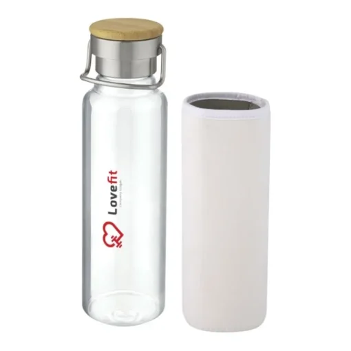Gift Campaign Bottiglia in vetro borosilicato con custodia 660ml Crystal Clip> Borracce In Vetro