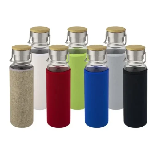 Gift Campaign Bottiglia in vetro borosilicato con custodia 660ml Crystal Clip> Borracce In Vetro