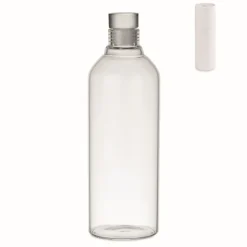Gift Campaign Bottiglia in vetro borosilicato con logo antigoccia 1L Glass Fridge> Borracce In Vetro