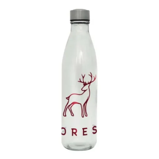 Gift Campaign Bottiglia in vetro con logo e tappo in acciaio 1L H2O> Borracce In Vetro