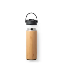 Gift Campaign Bottiglia termica personalizzata in acciaio e bambù da 440ml Bamboo></noscript> Borracce Termiche|Borracce Di Metallo