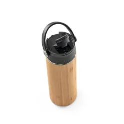 Gift Campaign Bottiglia termica personalizzata in acciaio e bambù da 440ml Bamboo></noscript> Borracce Termiche|Borracce Di Metallo