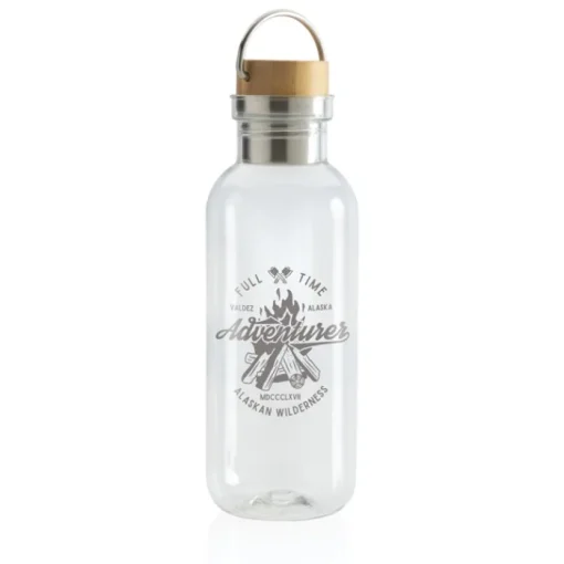 Gift Campaign Bottiglie personalizzate con tappo in bambù 680ml Climate Recycled> Borracce In Plastica