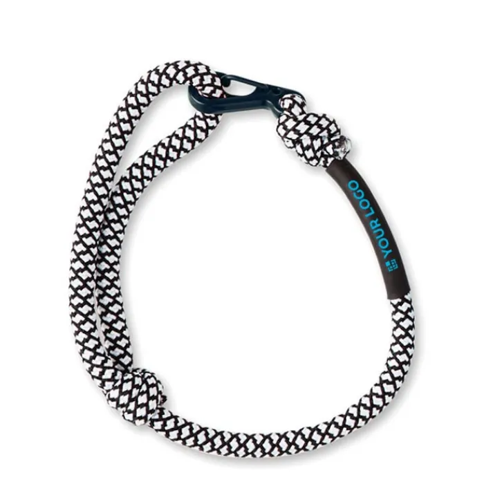 Gift Campaign Braccialetti bicolore promozionali con moschetone di metallo Cord Clip> Braccialetti Pubblicitari