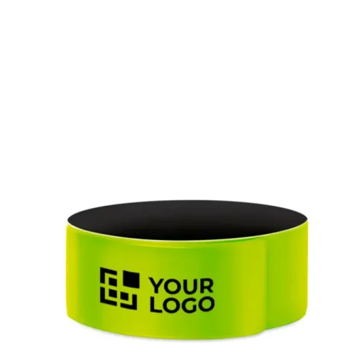 Gift Campaign Braccialetto fluo da braccio con strato in velluto nero VisiPro> Gadget Per Bicicletta|Braccialetti Pubblicitari