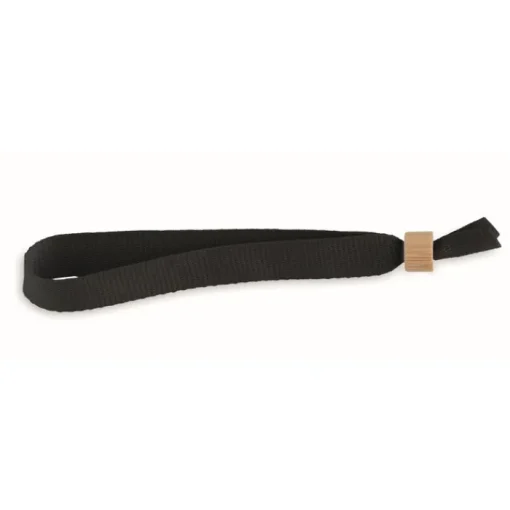 Gift Campaign Braccialetto in poliestere 300D RPET con chiusura in bambù Entry> Braccialetti Pubblicitari