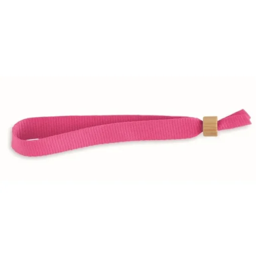 Gift Campaign Braccialetto in poliestere 300D RPET con chiusura in bambù Entry> Braccialetti Pubblicitari