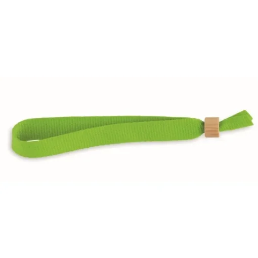Gift Campaign Braccialetto in poliestere 300D RPET con chiusura in bambù Entry> Braccialetti Pubblicitari