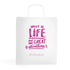 Gift Campaign Busta classica spaziosa con manici corti in carta kraft 100 g/m2> Buste Di Carta