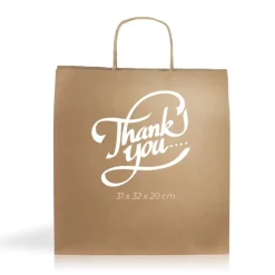Gift Campaign Busta ecologica con logo ideale per regali in carta kraft da 115 g/m2> Buste Di Carta