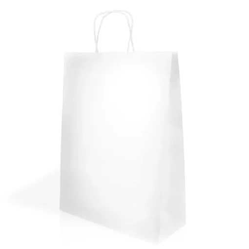 Gift Campaign Busta grande con manici resistenti in carta kraft bianca da 100 g/m2> Buste Di Carta