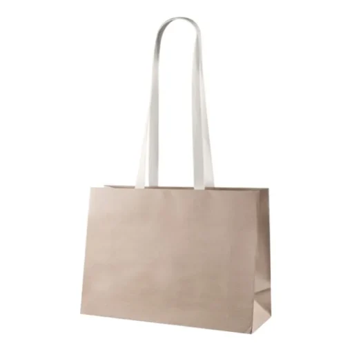 Gift Campaign Busta orizzontale di carta kraft FSC 150g/m2 e manici lunghi in cotone> Buste Di Carta