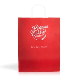 Gift Campaign Busta sostenibile in carta kraft da 100 g/m2 con manici corti></noscript> Buste Di Carta