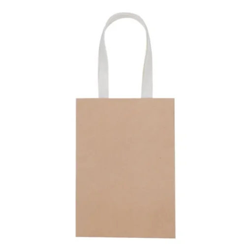 Gift Campaign Buste di carta kraft FSC con logo da 150 gr/m2 con manici in cotone> Buste Di Carta
