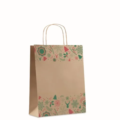 Gift Campaign Buste natalizie di carta kraft con logo aziendale Surprise Medium> Gadget Natalizi