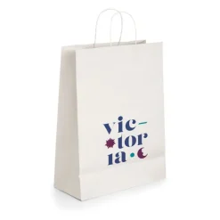 Gift Campaign Buste per negozi di carta kraft bianca da 100 g/m2 Retail Large></noscript> Buste Di Carta