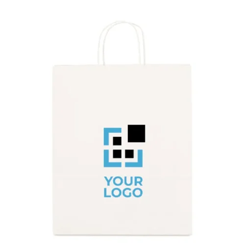 Gift Campaign Buste per negozi di carta kraft bianca da 100 g/m2 Retail Large> Buste Di Carta