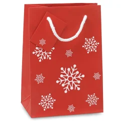 Gift Campaign Buste regalo natalizie con logo di piccole dimensioni Snowflake Small> Gadget Natalizi