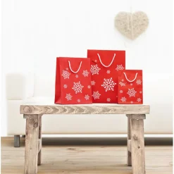 Gift Campaign Buste regalo natalizie con logo di piccole dimensioni Snowflake Small> Gadget Natalizi
