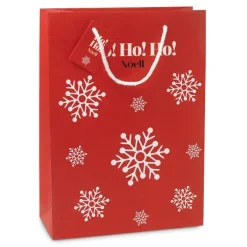Gift Campaign Buste regalo natalizie promozionali con fiocchi di neve Snowflake Large> Gadget Natalizi