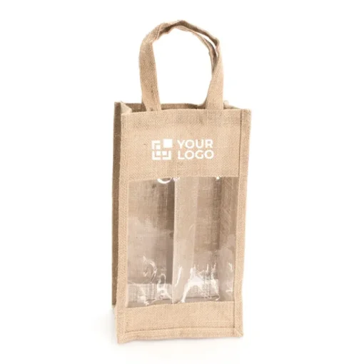 Gift Campaign Buste vino personalizzate per due bottiglie 75 cl Doble Vino Yute> Borse In Juta
