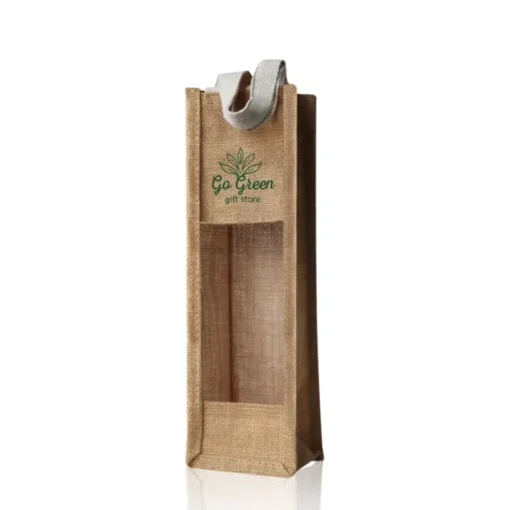 Gift Campaign Buste vino personalizzate in juta con finitura laminata per bottiglie da 750 ml> Borse In Juta