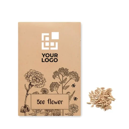 Gift Campaign Bustina di carta kraft personalizzata con semi di fiori d'ape Bee> Vasetti Con Semi