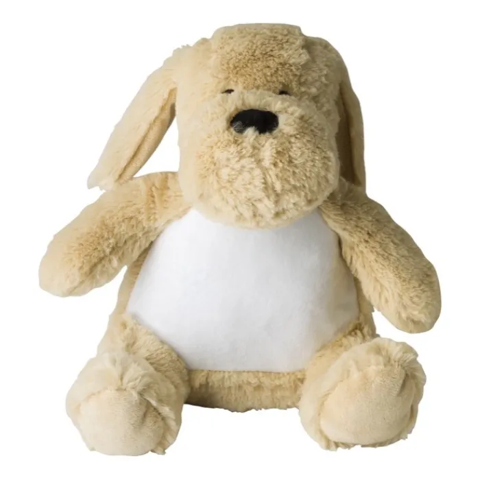 Gift Campaign Cagnolino di peluche con occhi ricamati e etichetta personalizzabile> Peluche