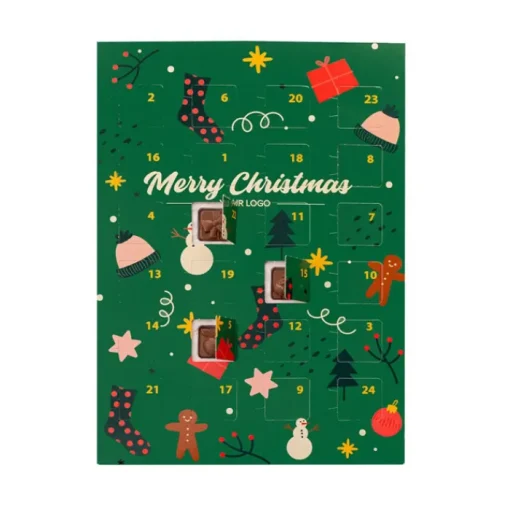 Gift Campaign Calendario Avvento con cioccolatini al latte confezione biodegradabile> Gadget Natalizi