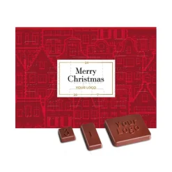 Gift Campaign Calendario dell'Avvento con cioccolatini al latte personalizzato> Gadget Natalizi