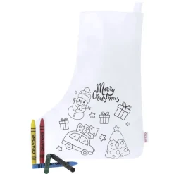 Gift Campaign Calza della Befana da appendere e colorare con i 5 pastelli a cera> Gadget Natalizi