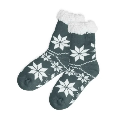 Gift Campaign Calzini antiscivolo rossi con design natalizio e logo Cozy Xmas> Gadget Natalizi