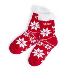 Gift Campaign Calzini antiscivolo rossi con design natalizio e logo Cozy Xmas></noscript> Gadget Natalizi