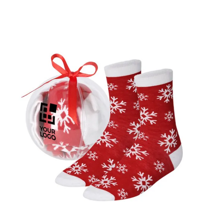 Gift Campaign Calzini natalizi taglia S/M contenuti in pallina di Natale trasparente> Gadget Natalizi