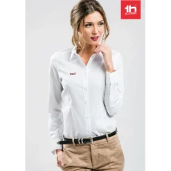 Gift Campaign Camicia da donna in popeline di cotone ed elastan 130 g/m2 THC Tokyo><noscript><img width=
