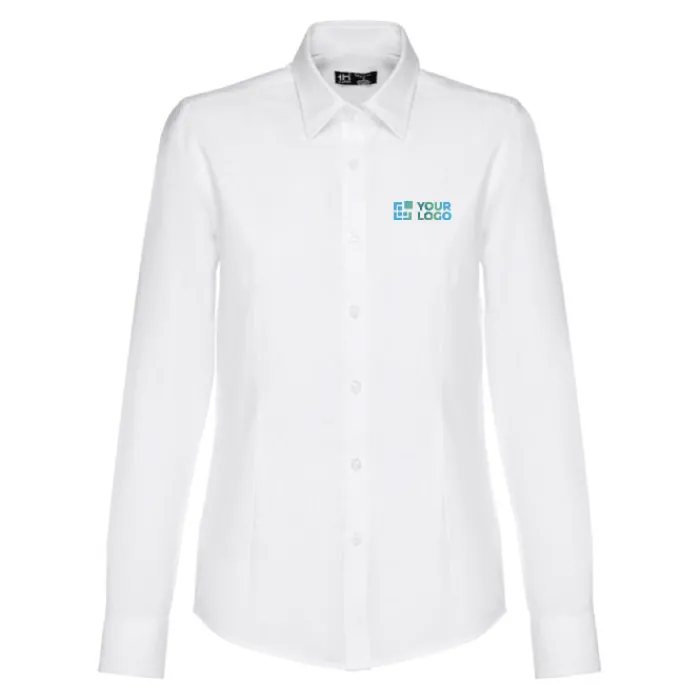 Gift Campaign Camicia da donna in popeline di cotone ed elastan 130 g/m2 THC Tokyo> Camicie Personalizzate