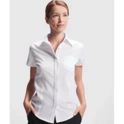 Gift Campaign Camicia da lavoro a manica corta in poliestere 130 g/m2 Roly Sofia> Camicie Personalizzate