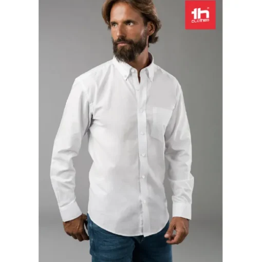 Gift Campaign Camicie da uomo con logo ricamato in tessuto oxford 130 g/m2 THC Tokyo> Camicie Personalizzate
