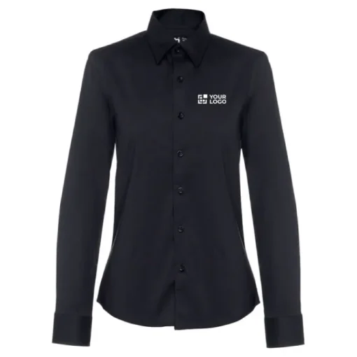 Gift Campaign Camicie promozionali da donna in tessuto popeline 115 g/m2 THC Paris> Camicie Personalizzate