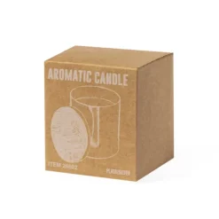 Gift Campaign Candela alla vaniglia in barattolino metallico con coperchio in bambù> Candele