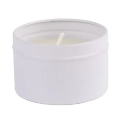 Gift Campaign Candela di paraffina in barattolo di metallo con coperchio abbinato> Candele