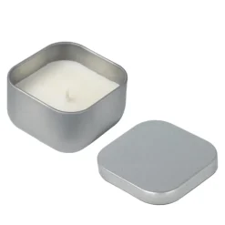 Gift Campaign Candela in cera vegetale profumo vaniglia in barattolo in metallo></noscript> Candele